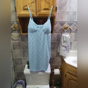 Baby blue eyelet dress
